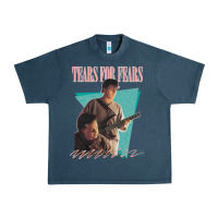 Midnight Navy vintage style 80s tears for fears design Urban Heavy Tee - tuanDangUi