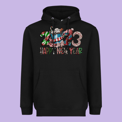 2023 Happy New Year Heavyweight Hoodie Designed By Cowhidedigitalart