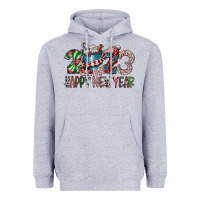 Heather Grey 2023 Happy New Year Heavyweight Hoodie - CowhideDigitalArt