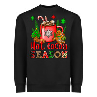 Black hot cocoa season Heavyweight Sweatshirt - OliviaCreatesArt