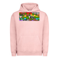Pigment Salmon Western St. Patrick's Day Shamrock Rainbow Urban Hoodie - Artiststas