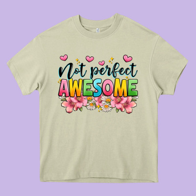 Not Perfect Awesome Heavy Core Tee Designed By Jahusdesignshop