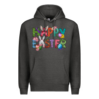 Charcoal Heather Western Happy Easter Premium Hoodie - BundleAndBundleShop