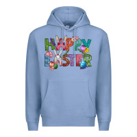 Colony Blue Western Happy Easter Premium Hoodie - BundleAndBundleShop