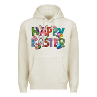 Oatmeal Heather Western Happy Easter Premium Hoodie - BundleAndBundleShop