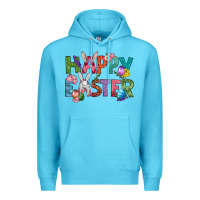 Ocean Blue Western Happy Easter Premium Hoodie - BundleAndBundleShop