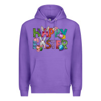 Purple Western Happy Easter Premium Hoodie - BundleAndBundleShop