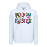 White Western Happy Easter Premium Hoodie - BundleAndBundleShop