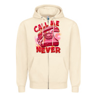 Sandshell call me never Zipper Hoodie - FaDigitalArtStudio