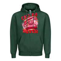 Sports Green call me never Zipper Hoodie - FaDigitalArtStudio