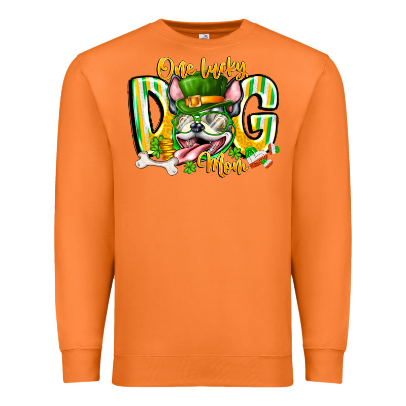 St Patricks Day Dog Mom Premium Sweatshirt by CowhideDigitalArt | Teevron