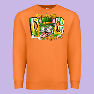 St Patricks Day Dog Mom Premium Sweatshirt Designed By Cowhidedigitalart