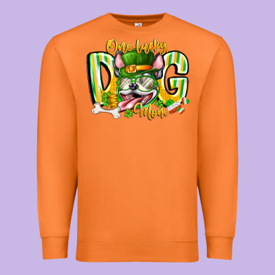 St Patricks Day Dog Mom Premium Sweatshirt Designed By Cowhidedigitalart