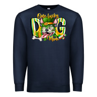 Navy st patricks day dog mom Premium Sweatshirt - CowhideDigitalArt
