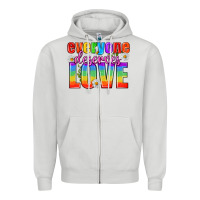 Dove Grey Everyone Deserves Love Pride Lgbtq Zipper Hoodie - BundleAndBundleShop