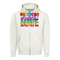 Oatmeal Heather Everyone Deserves Love Pride Lgbtq Zipper Hoodie - BundleAndBundleShop