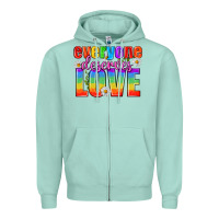 Seafoam Everyone Deserves Love Pride Lgbtq Zipper Hoodie - BundleAndBundleShop