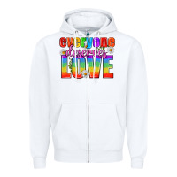 White Everyone Deserves Love Pride Lgbtq Zipper Hoodie - BundleAndBundleShop