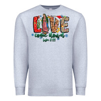 Heather Grey Love ComeDown Luke 2.11-2 Premium Sweatshirt - CowhideDigitalArt