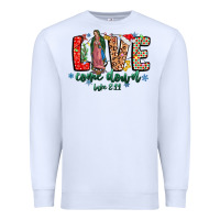 White Love ComeDown Luke 2.11-2 Premium Sweatshirt - CowhideDigitalArt