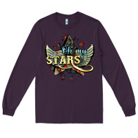 Plum Oh my stars America wings 4th of july Long Sleeve Tee - HowdyJamesFarm