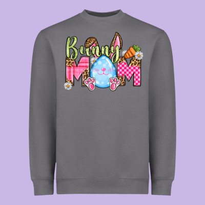 Easter Day Bunny Mom Heavyweight Sweatshirt Designed By Oliviacreatesart