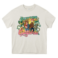 Cream busy doing cowgirl Heavy Core Tee - NancyCooperArtShop