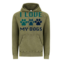 Vintage Olive i love my dogs Vintage Hoodie - Bettercallsaul