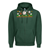 Sports Green Baseball Glove With Leopard Libbey Glass Zipper Hoodie - BundleAndBundleShop