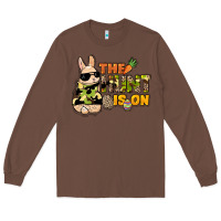 Chestnut The hunt is on Easter Day Long Sleeve Tee - HowdyJamesFarm