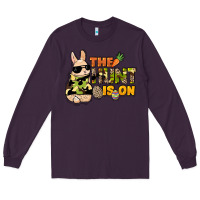 Plum The hunt is on Easter Day Long Sleeve Tee - HowdyJamesFarm