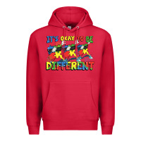 Cardinal It's okay to be different Autism Premium Hoodie - FaDigitalArtStudio