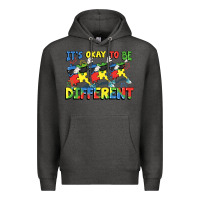 Charcoal Heather It's okay to be different Autism Premium Hoodie - FaDigitalArtStudio