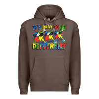 Coffee It's okay to be different Autism Premium Hoodie - FaDigitalArtStudio