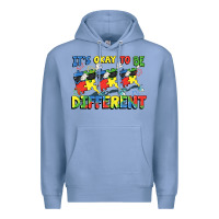 Colony Blue It's okay to be different Autism Premium Hoodie - FaDigitalArtStudio
