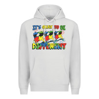 Dove Grey It's okay to be different Autism Premium Hoodie - FaDigitalArtStudio