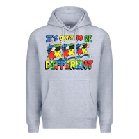 Heather Grey It's okay to be different Autism Premium Hoodie - FaDigitalArtStudio