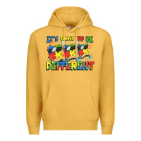 Mustard It's okay to be different Autism Premium Hoodie - FaDigitalArtStudio