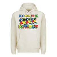 Oatmeal Heather It's okay to be different Autism Premium Hoodie - FaDigitalArtStudio