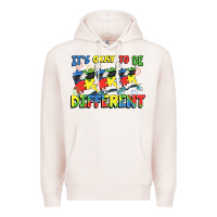 Pale Pink It's okay to be different Autism Premium Hoodie - FaDigitalArtStudio