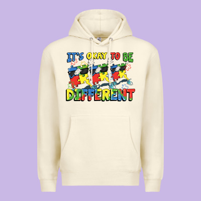 It's Okay To Be Different Autism Premium Hoodie Designed By Fadigitalartstudio