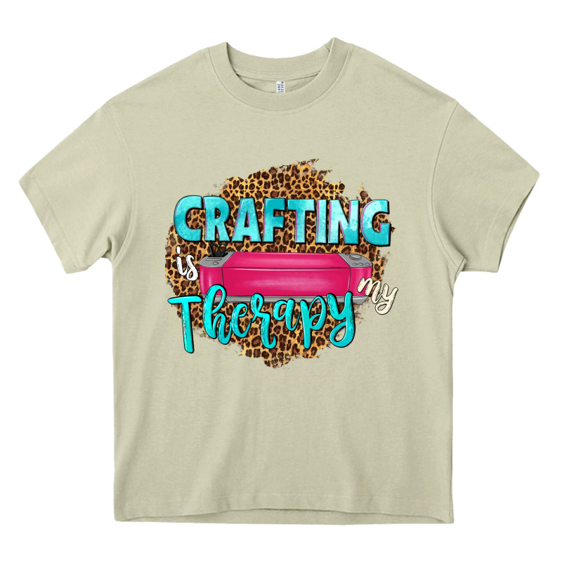 Crafting Is My Therapy Heavy Core Tee by NancyCooperArtShop | Teevron