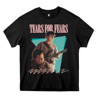 Black vintage style 80s tears for fears design Heavy Core Tee - tuanDangUi