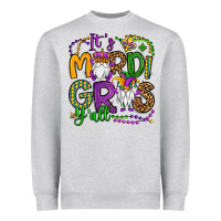 Heather Grey it's mardi gras y'all gnomes Heavyweight Sweatshirt - OliviaCreatesArt