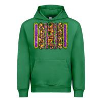 Emerald mardi gras fleur de lis mask leopard glitter  brushstrokes Urban Hoodie - Artiststas