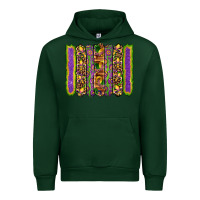 Forest Green mardi gras fleur de lis mask leopard glitter  brushstrokes Urban Hoodie - Artiststas