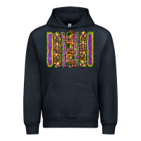 Navy mardi gras fleur de lis mask leopard glitter  brushstrokes Urban Hoodie - Artiststas