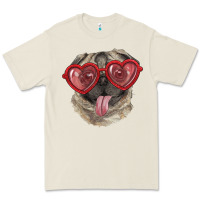 Bone Pug with love glasses Premium Tee - RanaPortraitStore