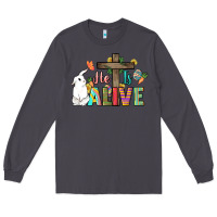 Smoke He is alive Easter Day Long Sleeve Tee - HowdyJamesFarm
