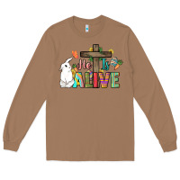 Toasted Coconut He is alive Easter Day Long Sleeve Tee - HowdyJamesFarm